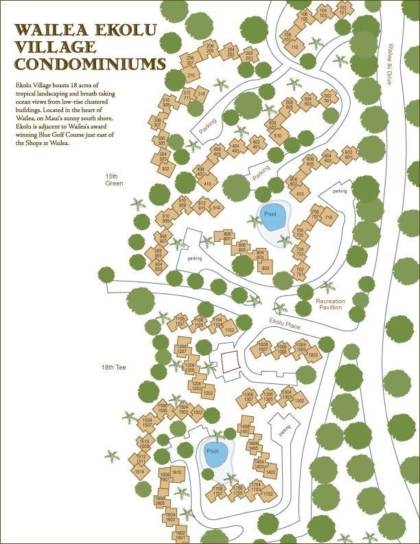 Wailea Ekolu Village Condo map