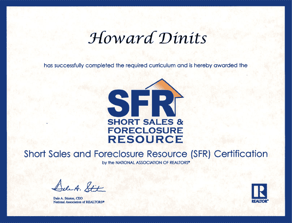Short Sales and Foreclosure Certification